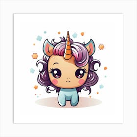 Cute Unicorn 296 Art Print