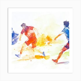 Soccer Players In Action 7 Art Print