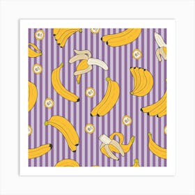 Pattern Bananas Fruit Tropical Seamless Texture Graphics Art Print