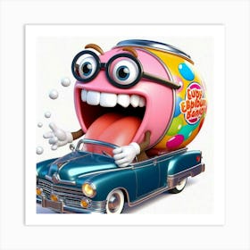 Happy Birthday Car Art Print