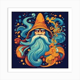 Wizard With A Beard Art Print