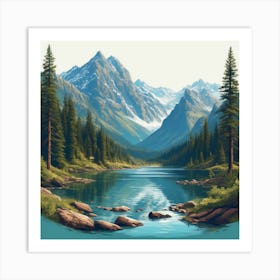 Landscape Painting Art Print