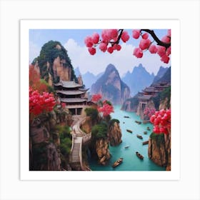 Chinese Landscape Painting Art Print