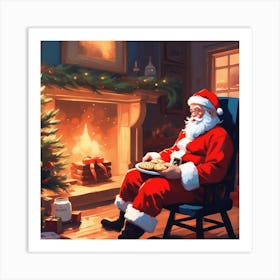 Christmas Santa 11 Art Print