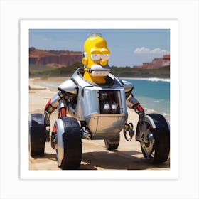 Simpsons Robot Art Print