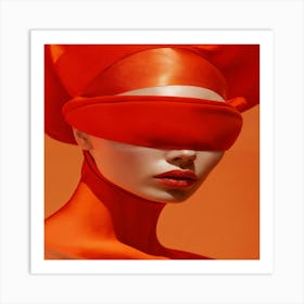 Blindfolded Woman Art Print