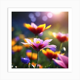 Flowers In The Garden 9 Art Print