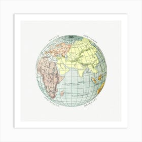 World Atlas From The Practical Teaching Of Geography 2 Art Print