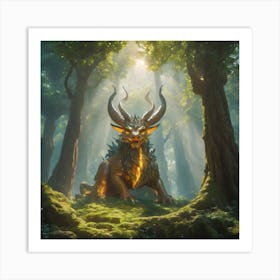 Dragon In The Forest Art Print