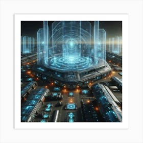 Futuristic City 43 Art Print