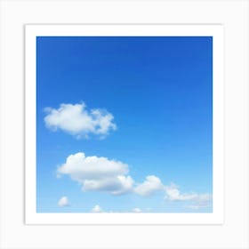 Blue Sky With Clouds 4 Art Print