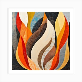 Abstract Flame Of Warm Textures Art Print