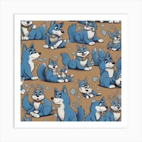 Huskies Art Print