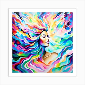 Abstract Of A Woman Art Print