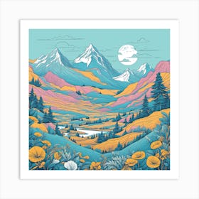 Mountain Landscape 1 Art Print