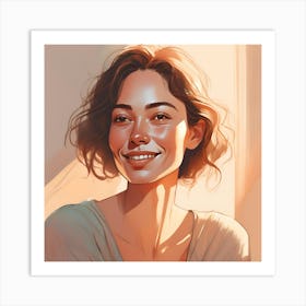 Portrait Of A Girl Art Print