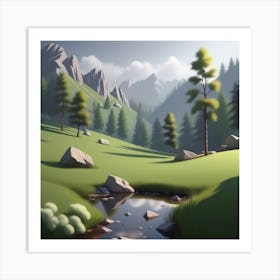 Landscape Painting 114 Art Print