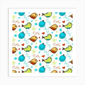 Birds Pattern Design Art Print