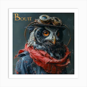 Steampunk Owl 10 Art Print