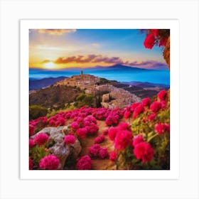 Sunset In Sicily Art Print