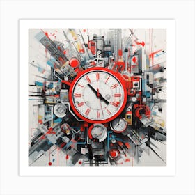 Clock City Art Print