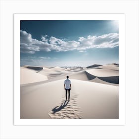 Man In The Desert 84 Art Print