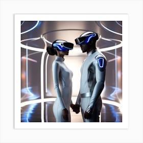 Futuristic Couple 35 Art Print