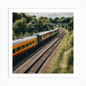 Train On The Tracks 5 Art Print