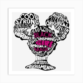 Black Girl Magic Word Montage Art Print