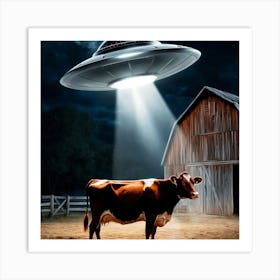 Alien Cow Art Print