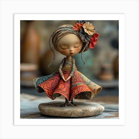 Little Girl In A Dress Art Print