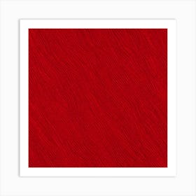 Red Wavy Texture Art Print