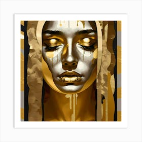 Golden Beauty Art Print