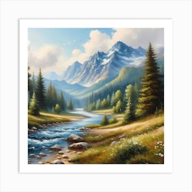 Landscape Painting 40 Art Print