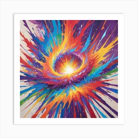 Explosion Of Color 1 Art Print