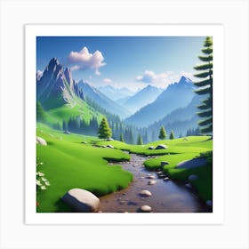 Landscape Wallpaper 3 Art Print