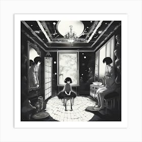 Manga Girl In A Room 5 Art Print