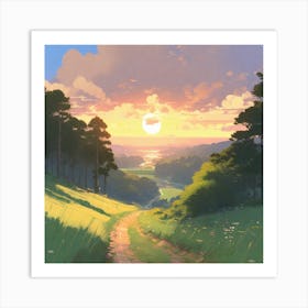 Landscape Painting 10 Art Print