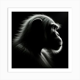 Portrait Of A Chimpanzee Art Print