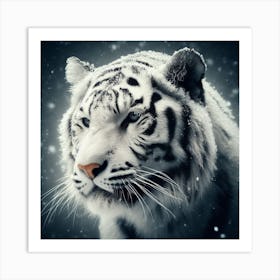 White Tiger Art Print