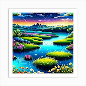 Landscape Painting 18 Art Print