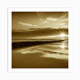 Sunset On The Beach 1023 Art Print