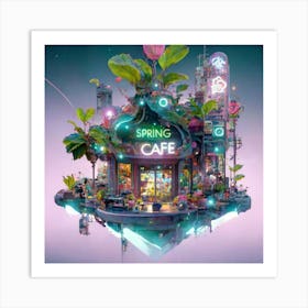 spring café relaxation Art Print