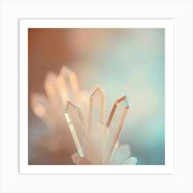 Crystals White 1 Art Print