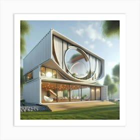 Shipping Container House 1 Art Print