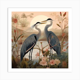 Bird In Nature Great Blue Heron 6 Art Print