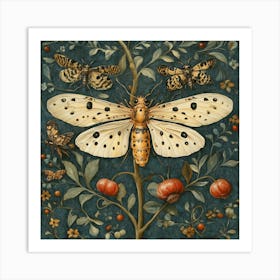 Moth On A Branch Art Print