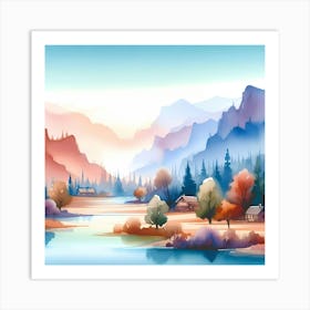 Landscape Painting 216 Art Print