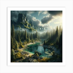 Fantasy Landscape Painting Art Print