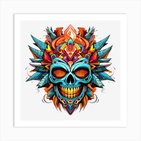 Skull Of The Aztecs 1 Art Print